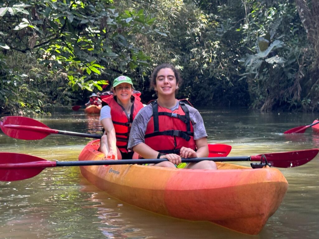 Kayaking during the Costa Rica retreat 2024